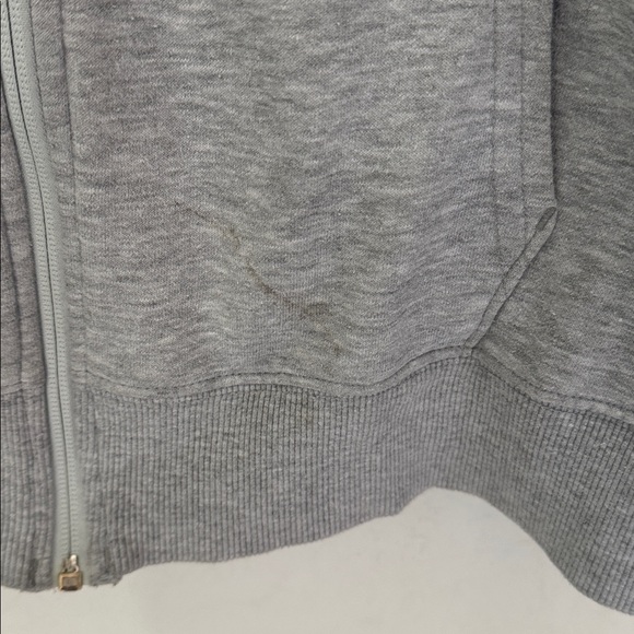 The North Face Women's Brand Proud Full Zip Logo Fleece Hoodie Medium Gray - Picture 4 of 7